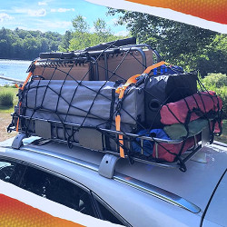 Mockins 260 lbs. Capacity Roof Rack Rooftop Cargo Carrier with Bungee Net  and Ratchet Straps MA-71 - The Home Depot